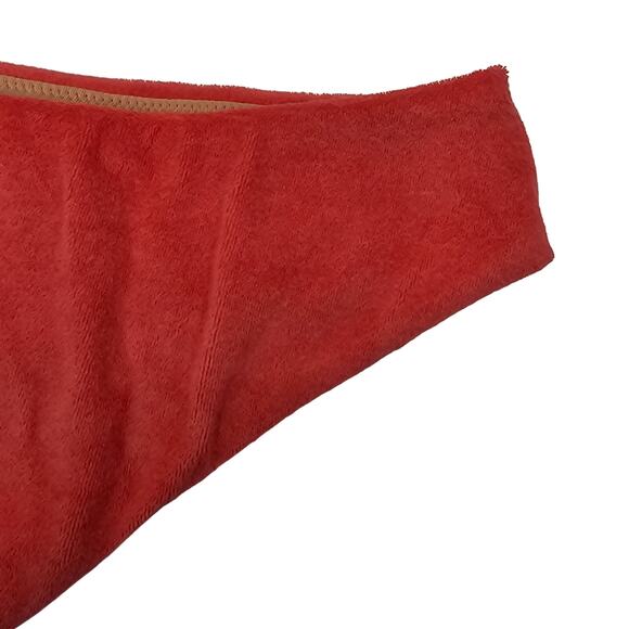 J. Crew Womans size 2X Curved Waist Cheeky Terry Bikini Bottoms in Coral NEW - Picture 4 of 8